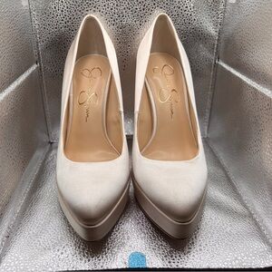 Jessica Simpson Cream Heels